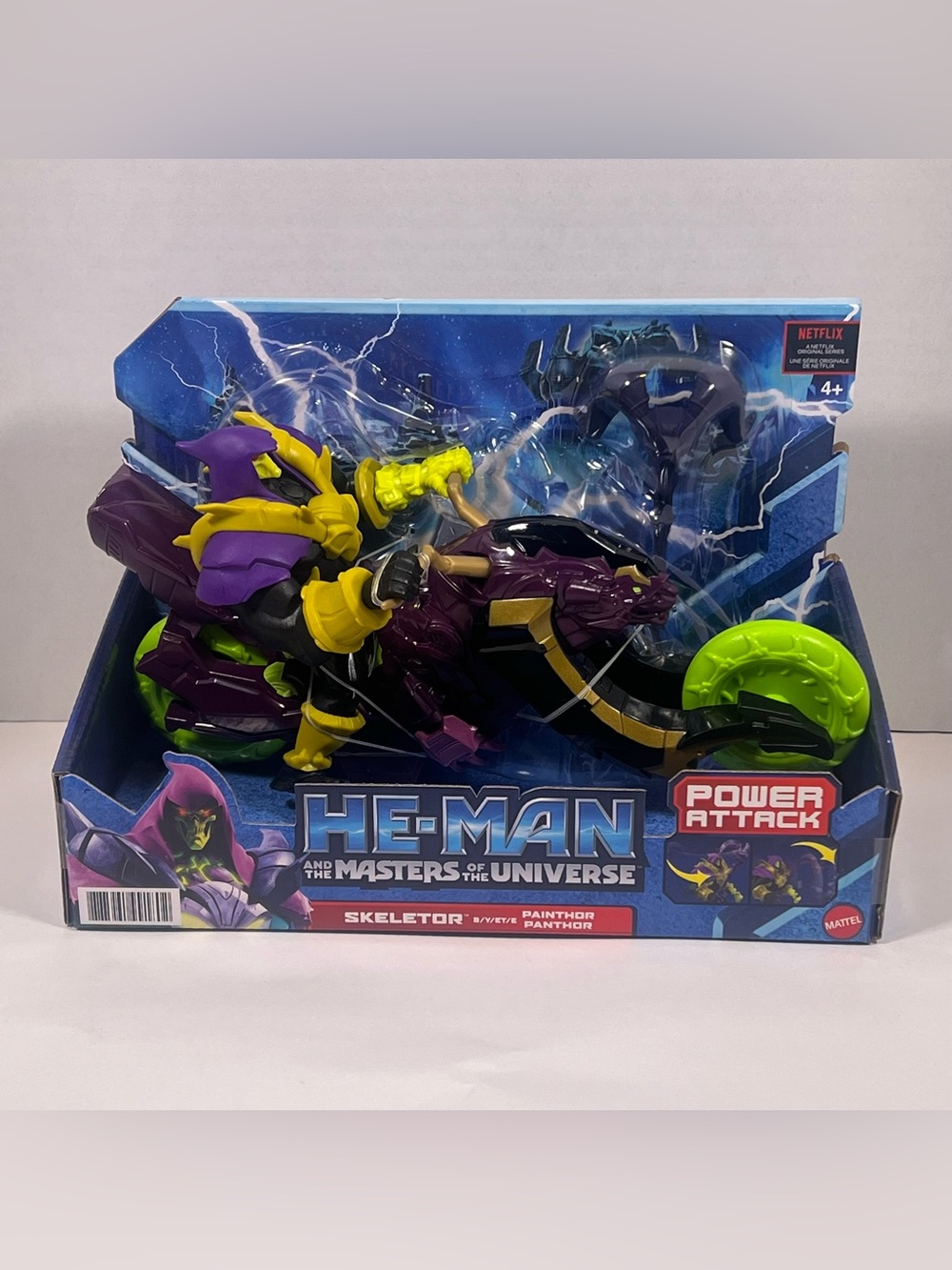 Mattel He-Man Power Attack Skeletor Action Figure with Purple & Yellow Armor